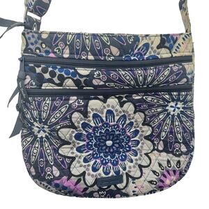 Vera Bradley Triple Zip Hipster Tote Crossbody In Mimosa Medallion Handbag Nice